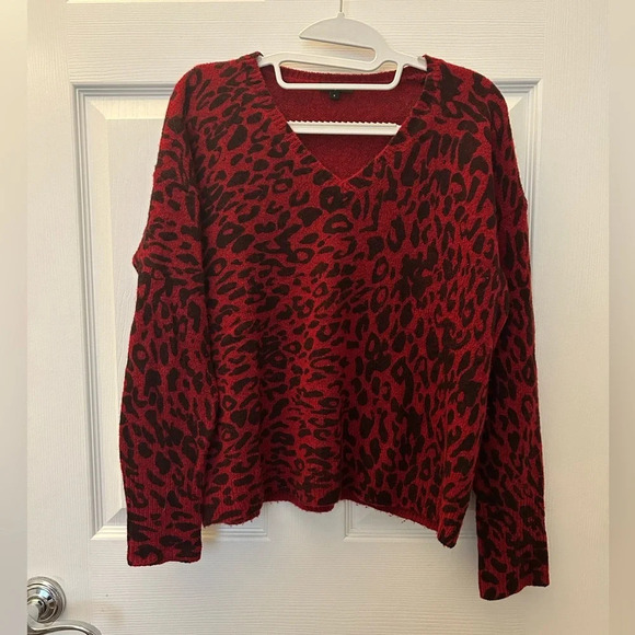 ! Rails Leopard Print Gracie Sweater small - Picture 2 of 5